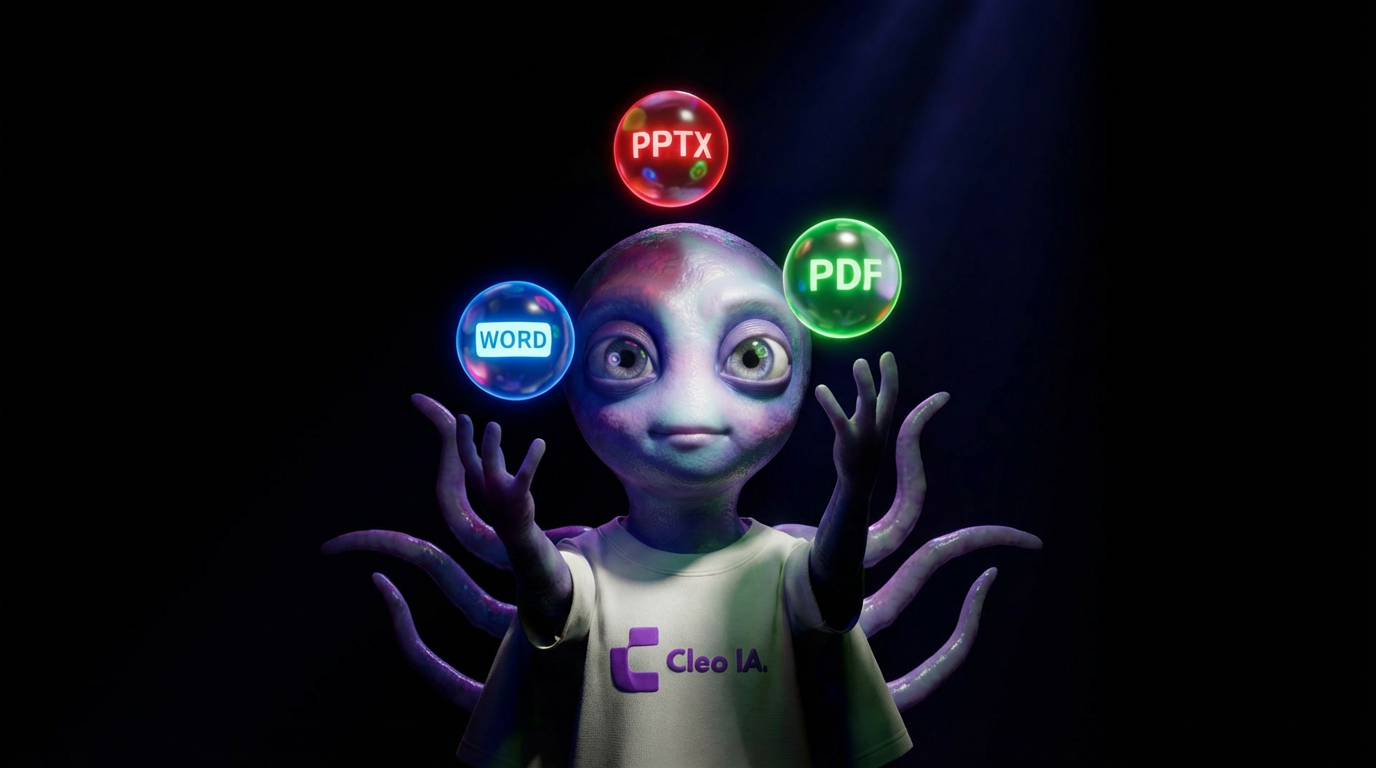 Ne vous contentez plus de discuter : Déléguez la création de vos présentations à Cleo IA